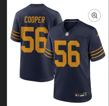 Men 2025 Green Bay Packers #56 Cooper blue Classic Nike game NFL Jersey